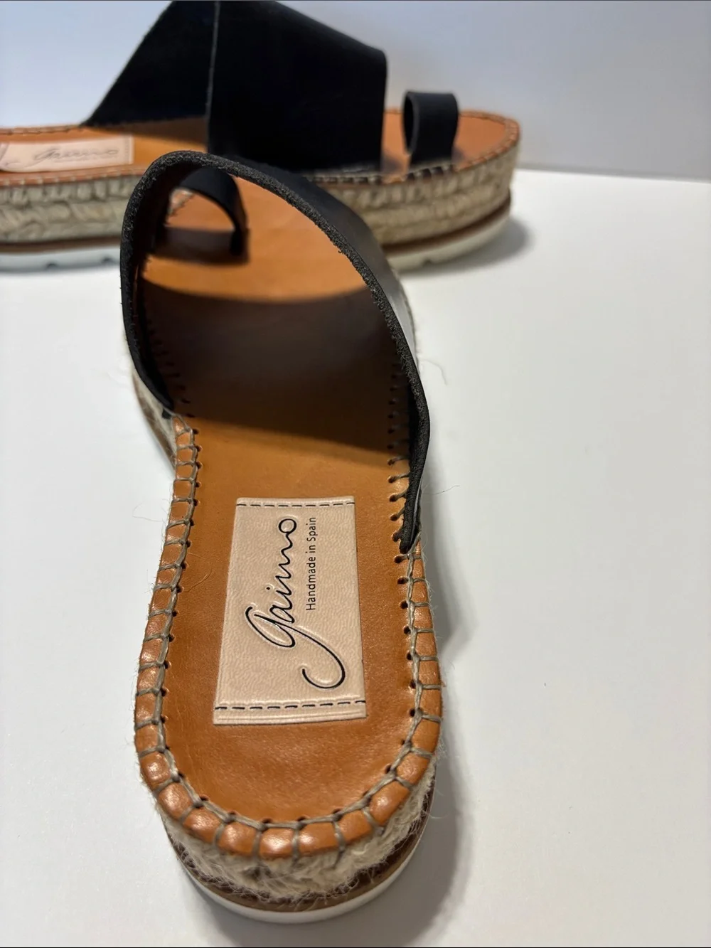 Gaimo Spain Women's Leather Espadrille Platform Sandals Size 39